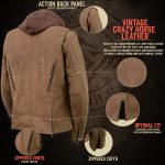 Milwaukee Leather MLL2511 Women’s ‘Damsel’ Vintage Crazy Horse Brown Leather Jacket w/ Removable Hoodie - Image 4