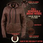 Milwaukee Leather MLL2511 Women’s ‘Damsel’ Vintage Crazy Horse Brown Leather Jacket w/ Removable Hoodie - Image 7
