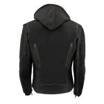 Milwaukee Leather MLL2516 Black Leather Rub-Off Leather Jacket with Hoodie for Women - Image 10