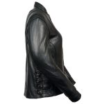 Milwaukee Leather MLL2520 Ladies Racer Black Leather Motorcycle Jacket - Image 4