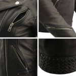 Milwaukee Leather MLL2525 Women’s Black Leather Lightweight Lace to Lace Jacket - Image 9