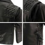 Milwaukee Leather MLL2525 Women’s Black Leather Lightweight Lace to Lace Jacket - Image 10