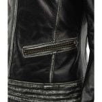 Milwaukee Leather MLL2526 Women’s ‘Elegant’ Distressed Gray Detail Laced Leather Jacket - Image 9