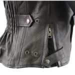 Milwaukee Leather MLL2530 Women’s Vented Black Leather Scooter Jacket - Image 9