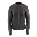 Milwaukee Leather MLL2530 Women’s Vented Black Leather Scooter Jacket - Image 13