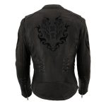 Milwaukee Leather MLL2535 Women’s Black Leather Lightweight Scuba Racer Jacket - Image 2