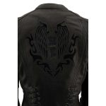 Milwaukee Leather MLL2535 Women’s Black Leather Lightweight Scuba Racer Jacket - Image 5