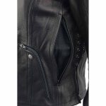Milwaukee Leather MLL2535 Women’s Black Leather Lightweight Scuba Racer Jacket - Image 12