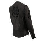 Milwaukee Leather MLL2535 Women’s Black Leather Lightweight Scuba Racer Jacket - Image 16