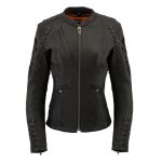 Milwaukee Leather MLL2535 Women’s Black Leather Lightweight Scuba Racer Jacket - Image 15