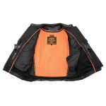 Milwaukee Leather MLL2540 Women’s Crossover Black Leather Scooter Jacket w/ Reflective Skull Graphic - Image 10