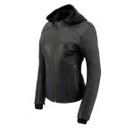 Milwaukee Leather MLL2545 Women’s Lightweight Black Leather Jacket with Removable Hoodie - Image 9