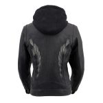 Milwaukee Leather MLL2545 Women’s Lightweight Black Leather Jacket with Removable Hoodie - Image 2
