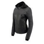 Milwaukee Leather MLL2546 Women’s Purple Winged ‘Scuba’ Leather Jacket with Hoodie - Image 10