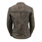 Milwaukee Leather MLL2550 Women’s Scooter Distressed Brown Leather Vented Motorcycle Jacket - Image 11