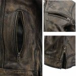 Milwaukee Leather MLL2550 Women’s Scooter Distressed Brown Leather Vented Motorcycle Jacket - Image 8