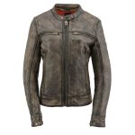 Milwaukee Leather MLL2550 Women’s Scooter Distressed Brown Leather Vented Motorcycle Jacket - Image 13