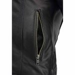Milwaukee Leather MLL2551 Women’s Scooter Black Leather Vented Lightweight Triple Stitch Motorcycle Jacket - Image 7