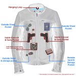 Milwaukee Leather MLL2551 Women’s Scooter Black Leather Vented Lightweight Triple Stitch Motorcycle Jacket - Image 5