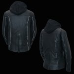 Milwaukee Leather MLL2555 Women’s Black 3/4 Hooded Leather Jacket with Side Stretch - Image 8