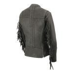 Milwaukee Leather MLL2565 Women’s Black Fringed Lightweight Leather Racer Motorcycle Jacket - Image 14