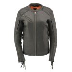 Milwaukee Leather MLL2565 Women’s Black Fringed Lightweight Leather Racer Motorcycle Jacket - Image 13