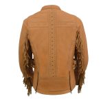 Milwaukee Leather MLL2566 Ladies ‘Fringed Racer’ Lightweight Saddle Leather Jacket - Image 2