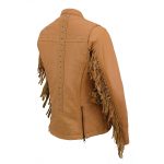 Milwaukee Leather MLL2566 Ladies ‘Fringed Racer’ Lightweight Saddle Leather Jacket - Image 8