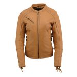 Milwaukee Leather MLL2566 Ladies ‘Fringed Racer’ Lightweight Saddle Leather Jacket - Image 7