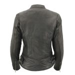 Milwaukee Leather MLL2571 Women’s Black ‘Crinkled Arm’ Lightweight Racer Jacket - Image 2