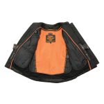 Milwaukee Leather MLL2571 Women’s Black ‘Crinkled Arm’ Lightweight Racer Jacket - Image 4