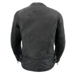 Milwaukee Leather MLL2571 Womens Black and Pink ‘Crinkled Arm’ Lightweight Racer Jacket - Image 2