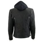 Milwaukee Leather MLL2575 Women’s Black Leather Vented Motorcycle Jacket w/ Removable Hoodie - Image 4