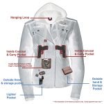 Milwaukee Leather MLL2575 Women’s Black Leather Vented Motorcycle Jacket w/ Removable Hoodie - Image 5