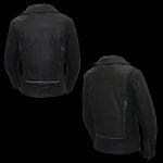 Milwaukee Leather MLL2581 Women’s Black ‘Classic’ Leather Lightweight Long Length Vented Jacket - Image 5