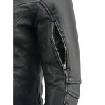 Milwaukee Leather MLL2581 Women’s Black ‘Classic’ Leather Lightweight Long Length Vented Jacket - Image 11