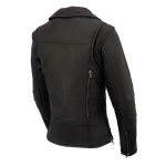 Milwaukee Leather MLL2581 Women’s Black ‘Classic’ Leather Lightweight Long Length Vented Jacket - Image 13