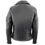 Milwaukee Leather MLL2585 Women’s Black Premium Leather Motorcycle Rider Jacket with Rivets - Image 2