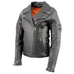 Milwaukee Leather MLL2585 Women’s Black Premium Leather Motorcycle Rider Jacket with Rivets - Image 5