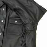 Milwaukee Leather MLL2600 Women’s Black Premium Leather Shirt Style Jacket w/ Removable Liner - Image 9