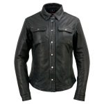 Milwaukee Leather MLL2600 Women’s Black Premium Leather Shirt Style Jacket w/ Removable Liner - Image 11