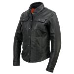 Milwaukee Leather MLL2600 Women’s Black Premium Leather Shirt Style Jacket w/ Removable Liner - Image 13