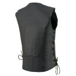 Milwaukee Leather MLL4500 Women’s Classic Black Leather V-Neck Motorcycle Rider Vest w/ Side Laces - Image 8