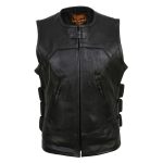 Milwaukee Leather MLL4501 Women’s Tactical Swat Style Rider Leather Vest w/ Single Panel Back for Club Patches - Image 12