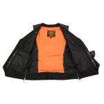 Milwaukee Leather MLL4502 Women’s Black Leather Classic V-Neck Motorcycle Rider Vest with Rhinestone Bling Detail - Image 6