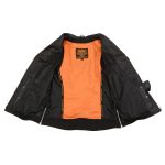 Milwaukee Leather MLL4503 Women’s Black V-Neck Leather Classic Motorcycle Rider Vest w/ Riveted Lapel Collar - Image 6