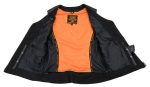 Milwaukee Leather MLL4504 Women’s Classic Black Leather V-Neck Riveted Motorcycle Rider Vest with Side Lace - Image 7