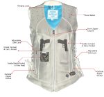 Milwaukee Leather MLL4504 Women’s Classic Black Leather V-Neck Riveted Motorcycle Rider Vest with Side Lace - Image 3