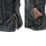 Milwaukee Leather MLL4507 Women’s Black Leather Grey Accented Laser Cut Vented Scuba Style Motorcycle Rider Vest - Image 7