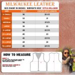Milwaukee Leather MLL4508 Women’s ‘Trickster’ Vintage Two Tone Crazy Horse Brown and Black Leather Club Style Motorcycle Vest - Image 3